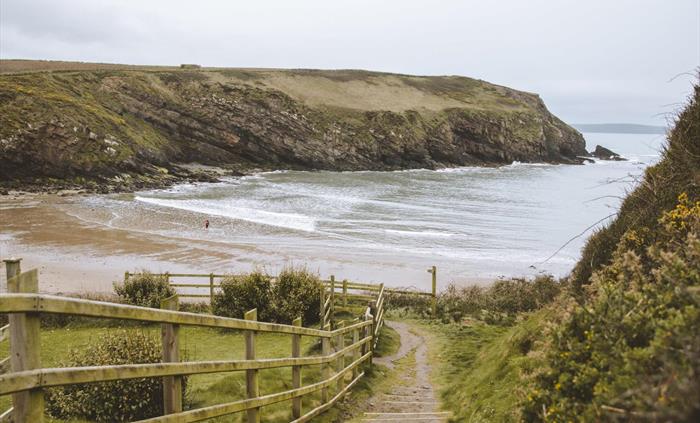 Nolton Haven beach from the coast path